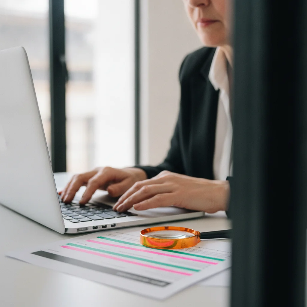 Consultor revisando o perfil do LinkedIn para prospecção passiva e inbound marketing