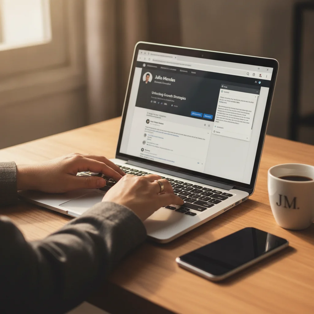 Estratégia de conteúdo no LinkedIn para vender consultoria B2B